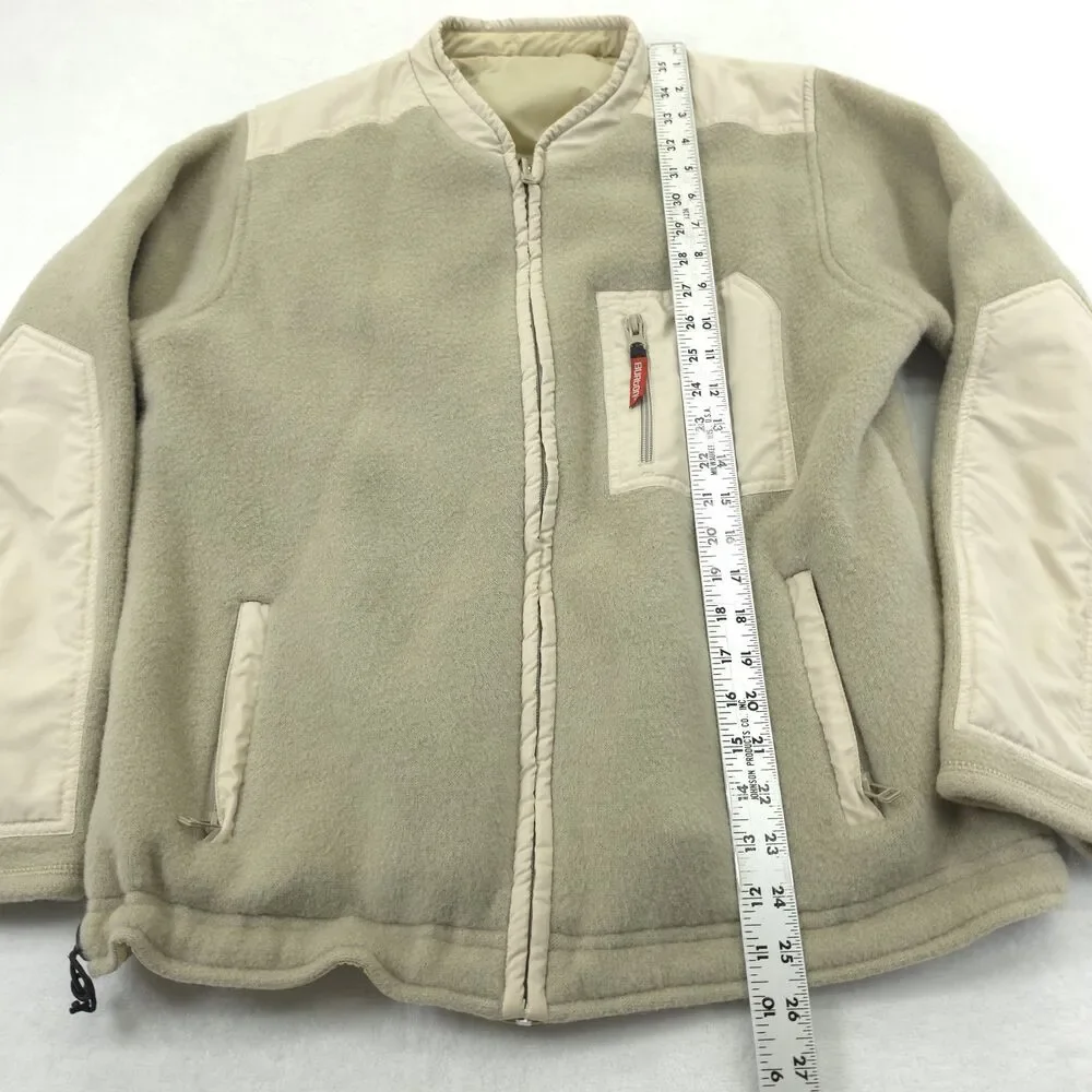 Burton Reversible Jacket Wool Nylon Men's Size Medium Beige